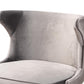 Sagira Modern and Contemporary Transitional Grey Velvet Fabric Upholstered and Walnut Brown Finished Wood 2-Piece Counter Stool Set FredCo