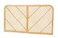 Sakina Modern Bohemian Natural Brown Rattan Queen Size Wall-mount Headboard FredCo