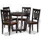 Salida Modern and Contemporary Transitional Two-Tone Dark Brown and Walnut Brown Finished Wood 5-Piece Dining Set FredCo