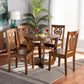 Salida Modern and Contemporary Transitional Walnut Brown Finished Wood 5-Piece Dining Set FredCo