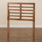 Salome Mid-Century Modern Walnut Brown Finished Wood Twin Size Open Slat Headboard FredCo