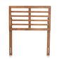 Salome Mid-Century Modern Walnut Brown Finished Wood Twin Size Open Slat Headboard FredCo