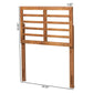 Salome Mid-Century Modern Walnut Brown Finished Wood Twin Size Open Slat Headboard FredCo