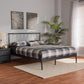 Samir Modern Industrial Black Finished Metal Full Size Platform Bed FredCo