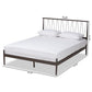 Samir Modern Industrial Black Finished Metal Full Size Platform Bed FredCo