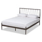 Samir Modern Industrial Black Finished Metal Full Size Platform Bed FredCo