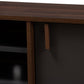 Samuel Mid-Century Modern Brown and Dark Grey Finished TV Stand FredCo