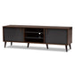 Samuel Mid-Century Modern Brown and Dark Grey Finished TV Stand FredCo