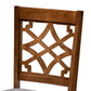 Sandra Modern and Contemporary Grey Fabric Upholstered and Walnut Brown Finished Wood 5-Piece Dining Set FredCo
