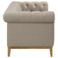 Sandrine 2-piece Button Tufted Tuxedo Arms Living Room Set Camel 509741-S2 Coaster FredCo
