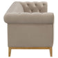 Sandrine 2-piece Button Tufted Tuxedo Arms Living Room Set Camel 509741-S2 Coaster FredCo