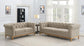 Sandrine 2-piece Button Tufted Tuxedo Arms Living Room Set Camel 509741-S2 Coaster FredCo