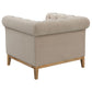 Sandrine 3-piece Button Tufted Tuxedo Arms Living Room Set Camel 509741-S3 Coaster FredCo