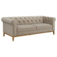 Sandrine 3-piece Button Tufted Tuxedo Arms Living Room Set Camel 509741-S3 Coaster FredCo
