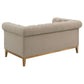 Sandrine 3-piece Button Tufted Tuxedo Arms Living Room Set Camel 509741-S3 Coaster FredCo