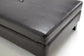 Sandusky Dark Brown Full Leather Cocktail Ottoman FredCo