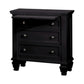 Sandy Beach 3-drawer Nightstand Black 201322 Coaster FredCo