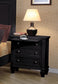 Sandy Beach 3-drawer Nightstand Black 201322 Coaster FredCo