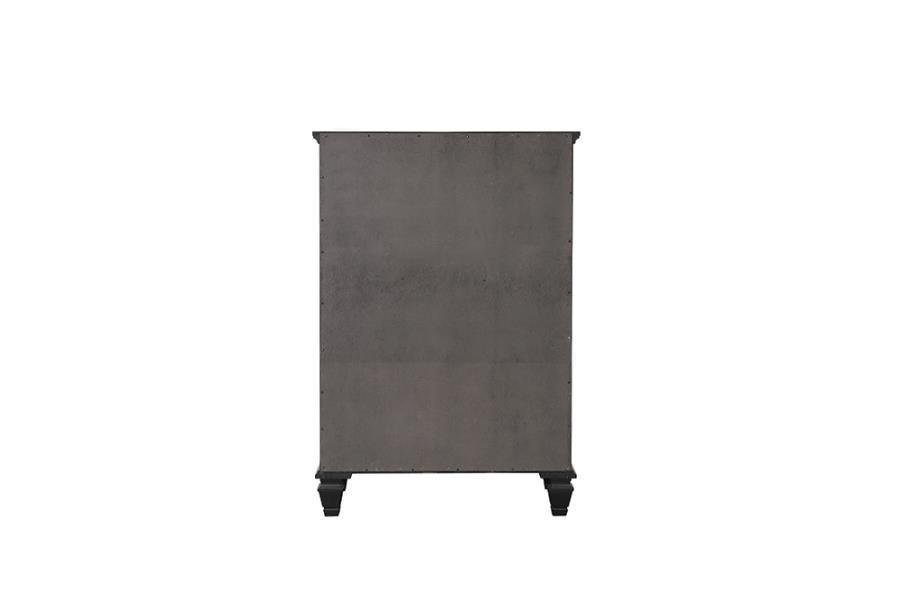 Sandy Beach 5-drawer Chest Black 201325 Coaster FredCo