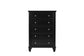 Sandy Beach 5-drawer Chest Black 201325 Coaster FredCo
