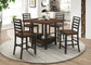 Sanford 5-piece Round Counter Dining Set Cinnamon and Espresso 192728-S5 Coaster FredCo