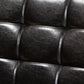 Sanford Mid-Century Modern Dark Brown Faux Leather Upholstered and Walnut Brown Finished Wood 2-Piece Dining Nook Banquette Set FredCo