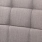 Sanford Mid-Century Modern Grey Fabric Upholstered and Walnut Brown Finished Wood 2-Piece Dining Nook Banquette Set FredCo