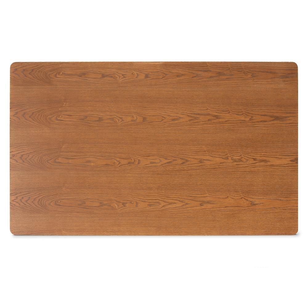 Sanford Mid-Century Modern Grey Fabric Upholstered and Walnut Brown Finished Wood 3-Piece Dining Nook Set FredCo