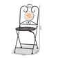 Santina Modern and Contemporary Black Metal 2-Piece Outdoor Dining Chair Set FredCo