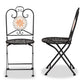 Santina Modern and Contemporary Black Metal 2-Piece Outdoor Dining Chair Set FredCo