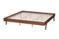 Sarita Mid-Century Modern Ash Walnut Finished Wood King Size Bed Frame FredCo