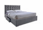Sarter Contemporary Grid-Tufted Grey Fabric Upholstered Storage King-Size Bed with 2-drawer One (1) King Size Bed FredCo