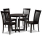 Sasa Modern and Contemporary Dark Brown Finished Wood 5-Piece Dining Set FredCo