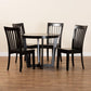 Sasa Modern and Contemporary Dark Brown Finished Wood 5-Piece Dining Set FredCo