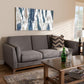 Sava Mid-Century Modern Grey Fabric Upholstered Walnut Wood 3-Seater Sofa FredCo