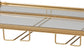 Savannah Contemporary Glam and Luxe Gold Metal and Glass Wine Cart FredCo
