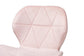 Savara Contemporary Glam and Luxe Blush Pink Velvet Fabric and Gold Metal Swivel Office Chair FredCo