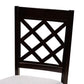 Savina Modern and Contemporary Grey Fabric Upholstered and Dark Brown Finished Wood 5-Piece Dining Set FredCo