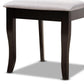 Savina Modern and Contemporary Grey Fabric Upholstered and Dark Brown Finished Wood 5-Piece Dining Set FredCo