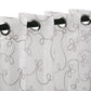 Scroll Soft Diffused Light Airy Lightweight Floral Sheer Curtain Set FredCo