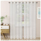 Scroll Soft Diffused Light Airy Lightweight Floral Sheer Curtain Set FredCo
