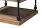 Sebastian Traditional Industrial Greywashed Wood and Black Metal 3-Tier End Table FredCo