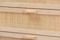 Sebille Mid-Century Modern Light Brown Finished Wood 3-Drawer Storage Chest with Natural Rattan FredCo