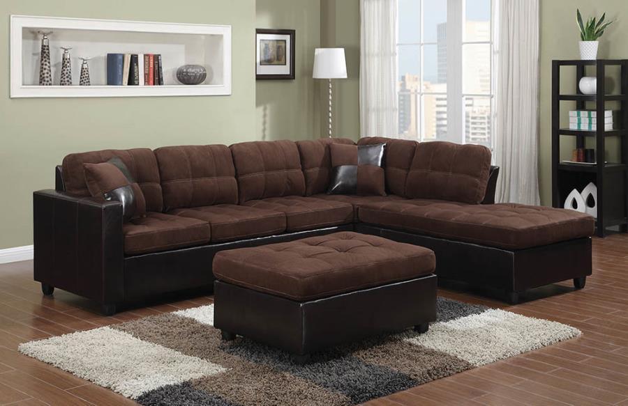 SECTIONAL+OTTOMAN 505655-SET Coaster FredCo