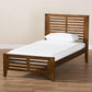 Sedona Modern Classic Mission Style Brown-Finished Wood Twin Platform Bed FredCo