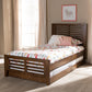 Sedona Modern Classic Mission Style Brown-Finished Wood Twin Platform Bed with Trundle FredCo