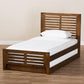 Sedona Modern Classic Mission Style Brown-Finished Wood Twin Platform Bed with Trundle FredCo