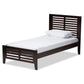 Sedona Modern Classic Mission Style Dark Brown-Finished Wood Twin Platform Bed FredCo