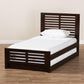 Sedona Modern Classic Mission Style Dark Brown-Finished Wood Twin Platform Bed with Trundle FredCo