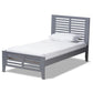 Sedona Modern Classic Mission Style Grey-Finished Wood Twin Platform Bed FredCo